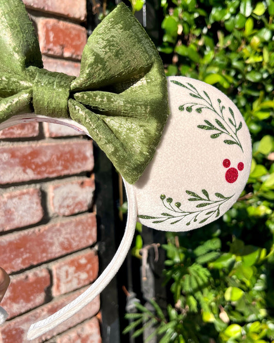 Mouse-mas - Green Bow