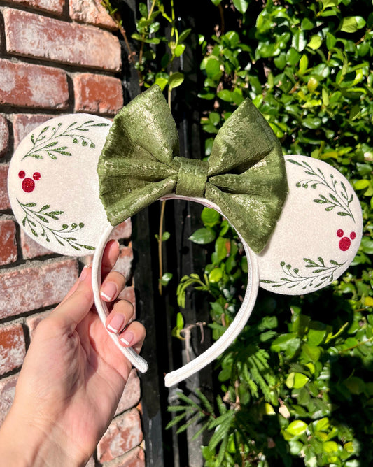 Mouse-mas - Green Bow