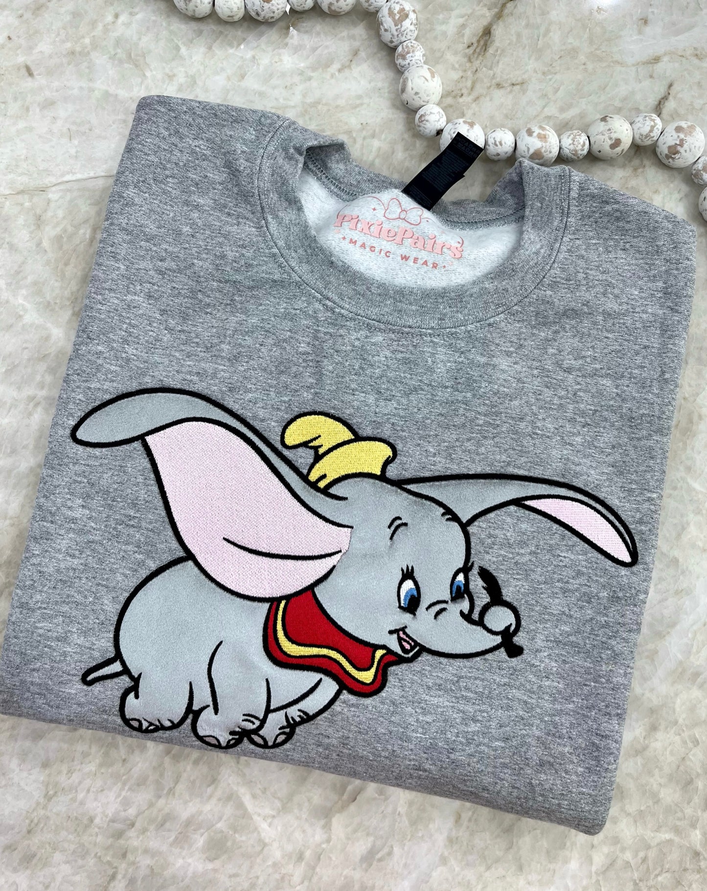 Little Elephant Crewneck - With Velvet Fabric