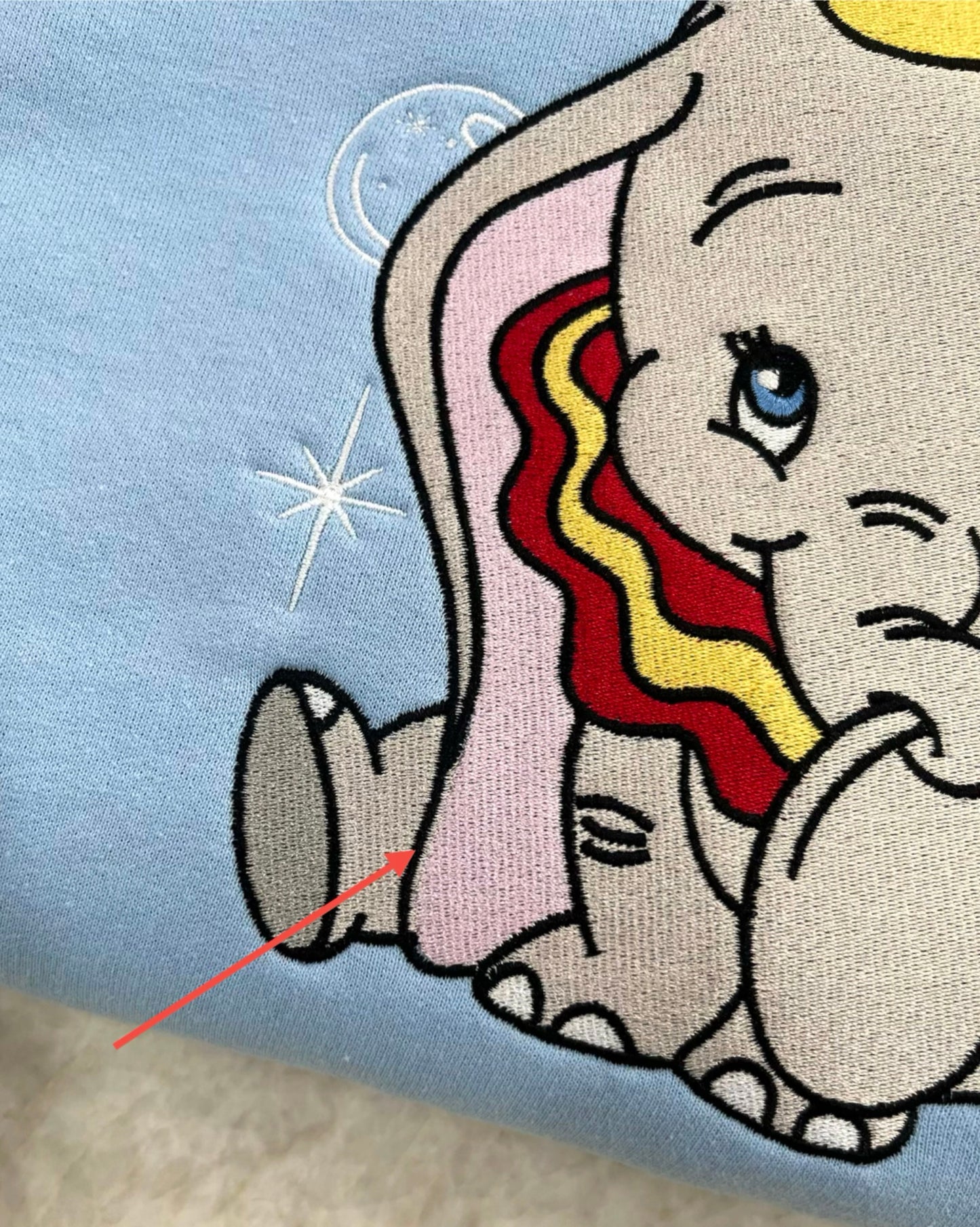Oopsie Crewneck - Little Elephant Large