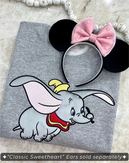 Little Elephant Crewneck - With Velvet Fabric
