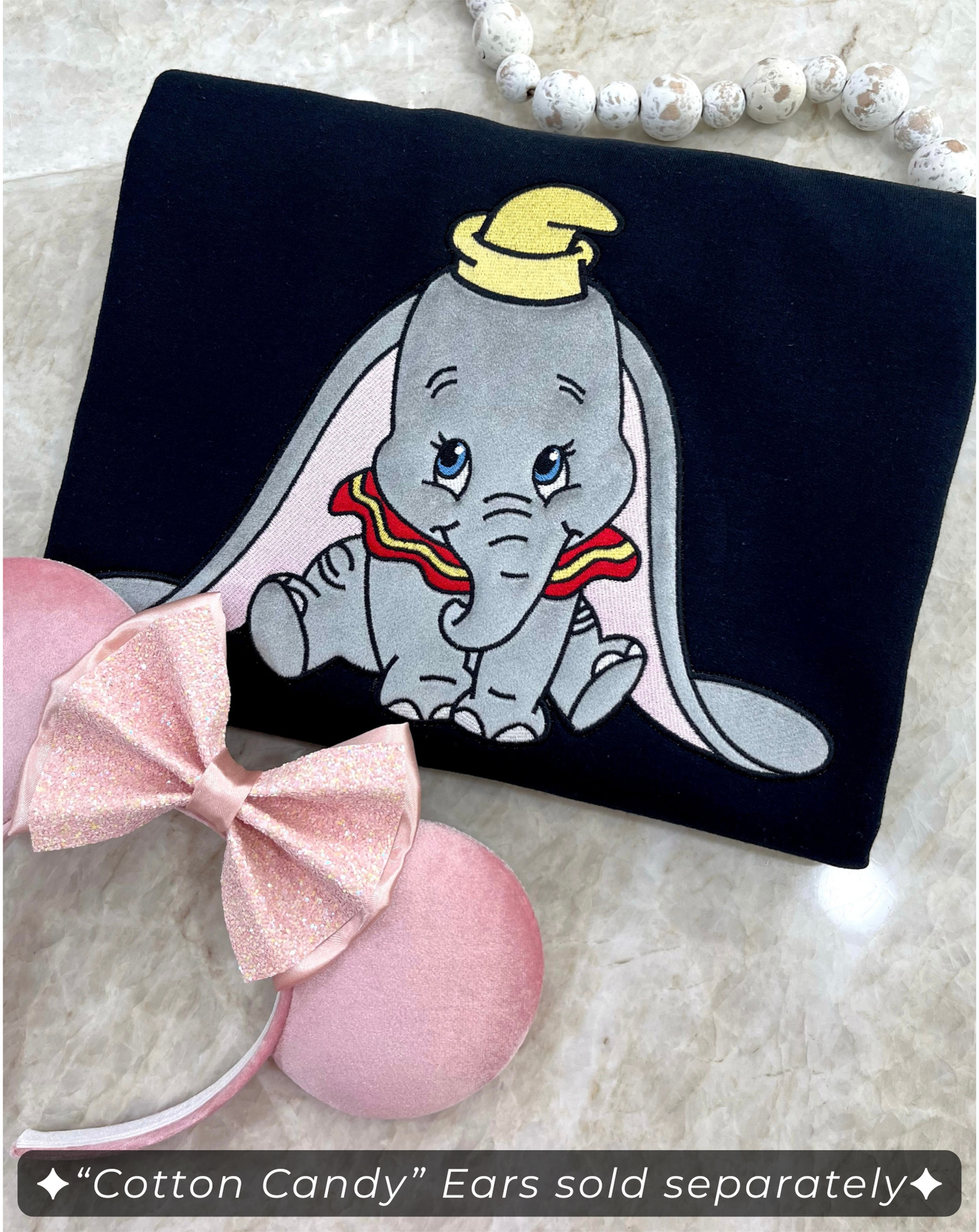 Little Elephant Crewneck - With Velvet Fabric