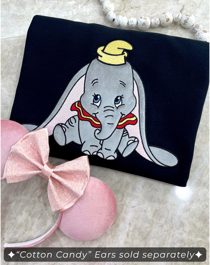 Little Elephant Crewneck - With Velvet Fabric